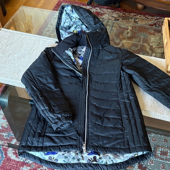5 FIFTY 5 Skiing, women’s down Black Quilted Puffer down Jacket size S , - Picture 6 of 9